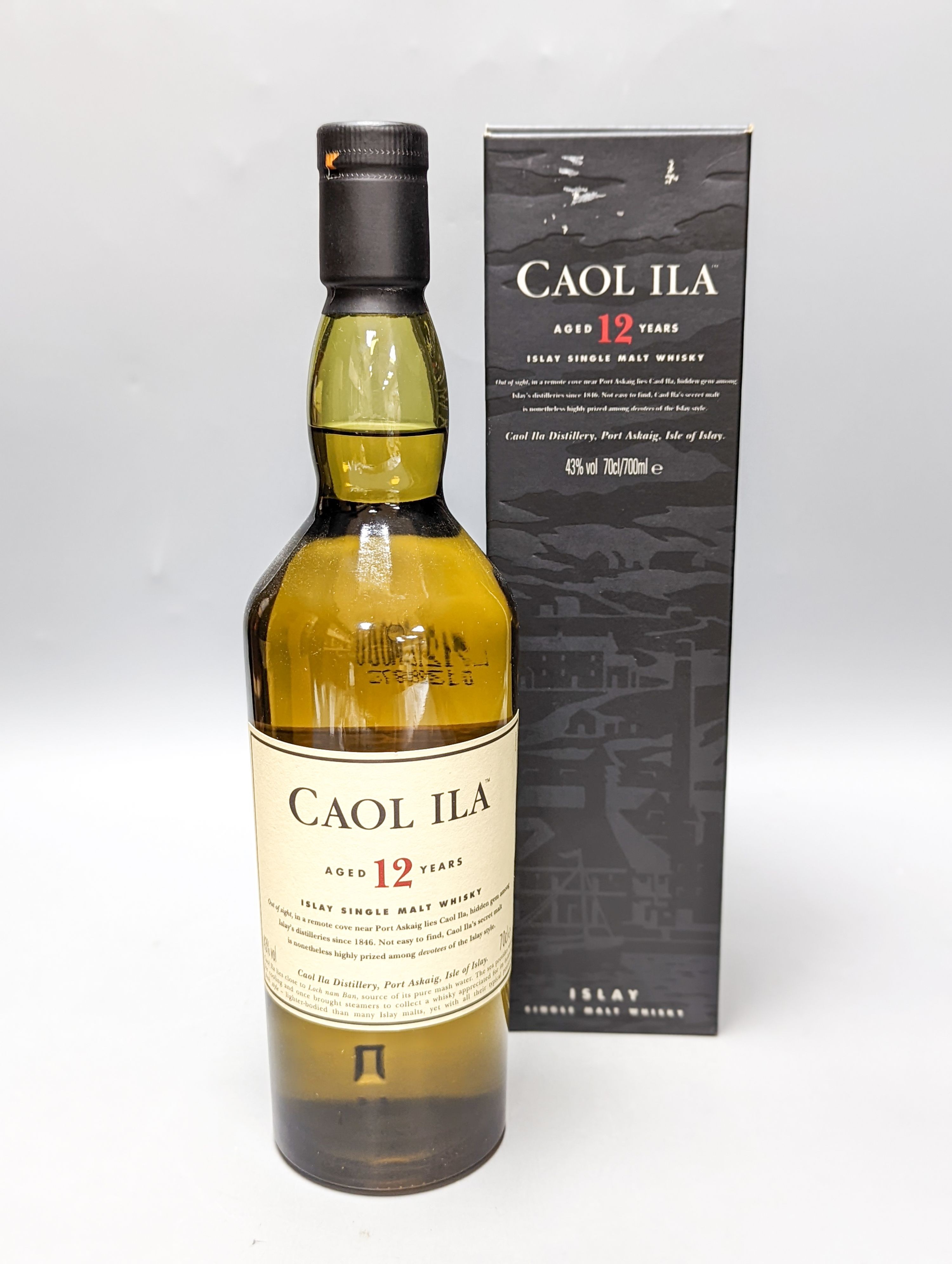Six assorted single malt whiskies including The Macphails Collection 8 year old, The Glenlivet aged 15 years, Lismore 12 years old, Ben Nevis aged 10 years, Singleton 12 years and Caol Isla aged 12 years, all but one box
